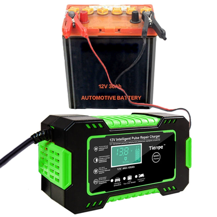 Motorcycle / Car Battery Smart Charger with LCD Screen, Plug Type:AU Plug
