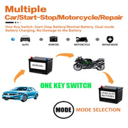 Motorcycle / Car Battery Smart Charger with LCD Creen, Plug Type:US Plug(Blue)