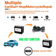 Motorcycle / Car Battery Smart Charger with LCD Creen, Plug Type:US Plug(Yellow)
