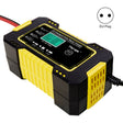 Motorcycle / Car Battery Smart Charger with LCD Creen, Plug Type:EU Plug(Yellow) - Battery Charger by PMC TechLife | Online Shopping South Africa | PMC TechLife | Buy Now Pay Later Mobicred