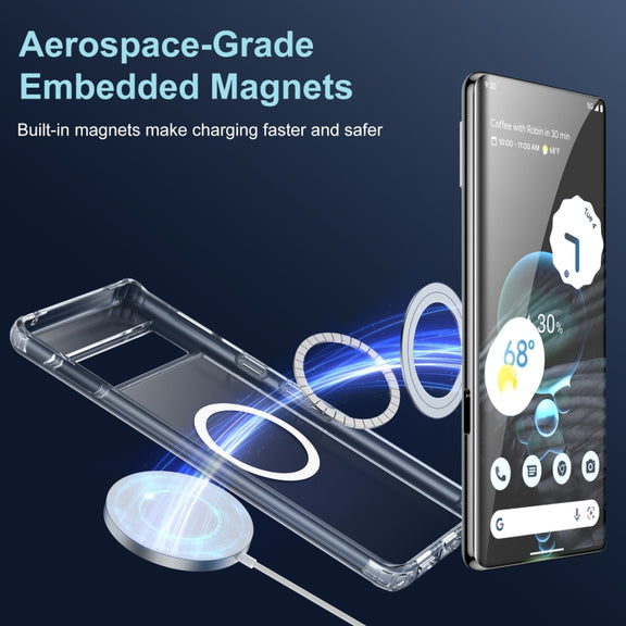 For Google Pixel 7 Transparent Frosted MagSafe Phone Case