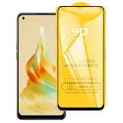 For OPPO Reno8 T 4G 9D Full Glue Full Screen Tempered Glass Film