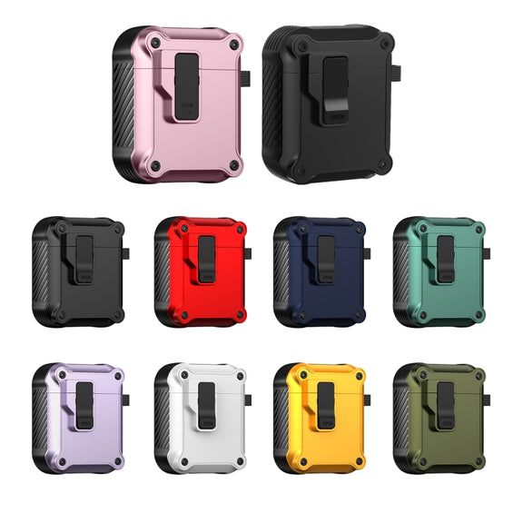 For AirPods 1 / 2 Eagle Shockproof Earphone Protective Case with Switch(Green)