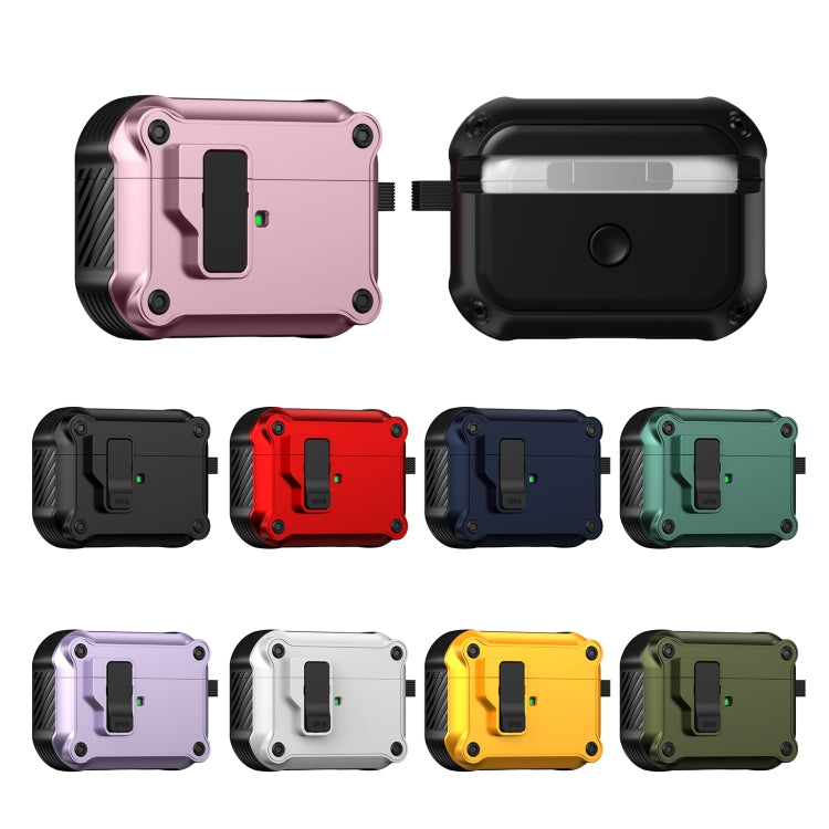 For AirPods Pro Eagle Shockproof Earphone Protective Case with Switch(Black)