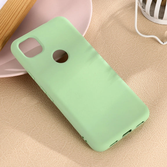 For Google Pixel 4a Pure Color Liquid Silicone Shockproof Full Coverage Case(Green)