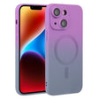 For iPhone 14 Liquid TPU Silicone Gradient MagSafe Phone Case(Purple) - iPhone 14 Cases by PMC TechLife | Online Shopping South Africa | PMC TechLife