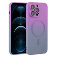 For iPhone 12 Pro Max Liquid TPU Silicone Gradient MagSafe Phone Case(Purple) - iPhone 12 Pro Max Cases by PMC TechLife | Online Shopping South Africa | PMC TechLife
