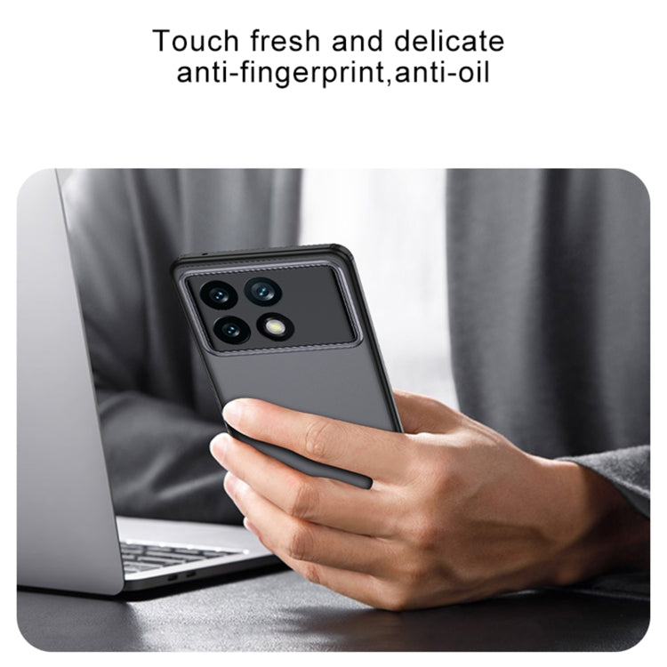 For Xiaomi Redmi K70 Armor Clear TPU Hard PC Phone Case(Matte Black)