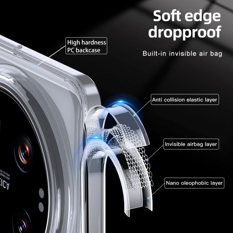 For Xiaomi 14 Ultra Armor Clear TPU Hard PC Phone Case(Clear)