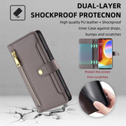 For LG Velvet Sheep Texture Cross-body Zipper Wallet Leather Phone Case(Grey)