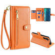 For Motorola Edge Sheep Texture Cross-body Zipper Wallet Leather Phone Case(Orange) - Motorola Cases by PMC TechLife | Online Shopping South Africa | PMC TechLife | Buy Now Pay Later Mobicred