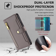 For Motorola Edge Sheep Texture Cross-body Zipper Wallet Leather Phone Case(Grey)