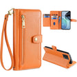 For Motorola Moto G72 4G Sheep Texture Cross-body Zipper Wallet Leather Phone Case(Orange) - Motorola Cases by PMC TechLife | Online Shopping South Africa | PMC TechLife | Buy Now Pay Later Mobicred