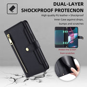 For Motorola Edge X30 Sheep Texture Cross-body Zipper Wallet Leather Phone Case(Black)