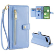 For Google Pixel 7 5G Sheep Texture Cross-body Zipper Wallet Leather Phone Case(Blue) - Google Cases by PMC TechLife | Online Shopping South Africa | PMC TechLife | Buy Now Pay Later Mobicred
