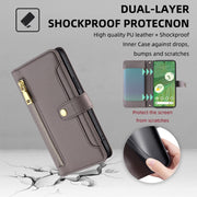 For Google Pixel 7 5G Sheep Texture Cross-body Zipper Wallet Leather Phone Case(Grey)