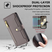 For Google Pixel 7 Pro Sheep Texture Cross-body Zipper Wallet Leather Phone Case(Grey)