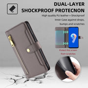 For ASUS Zenfone 9 / Zenfone 9Z Sheep Texture Cross-body Zipper Wallet Leather Phone Case(Grey)