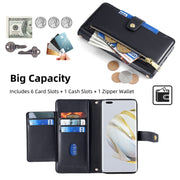 For Huawei Nova 10 Pro Sheep Texture Cross-body Zipper Wallet Leather Phone Case(Black)