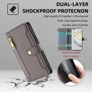 For Huawei Nova 10 Pro Sheep Texture Cross-body Zipper Wallet Leather Phone Case(Grey)