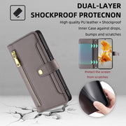 For Huawei Mate 50 Sheep Texture Cross-body Zipper Wallet Leather Phone Case(Grey)