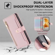 For Huawei Mate 50 Sheep Texture Cross-body Zipper Wallet Leather Phone Case(Pink)