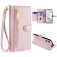 For Huawei Nova 10 SE Sheep Texture Cross-body Zipper Wallet Leather Phone Case(Pink) - free shipping - PMC TechLife - Order now!