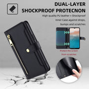 For Nokia C21 Plus Sheep Texture Cross-body Zipper Wallet Leather Phone Case(Black)
