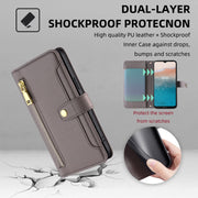 For Nokia C21 Plus Sheep Texture Cross-body Zipper Wallet Leather Phone Case(Grey)