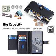 For Nokia X30 5G Sheep Texture Cross-body Zipper Wallet Leather Phone Case(Black)