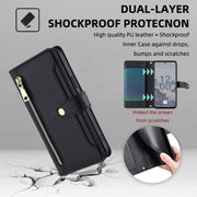 For Nokia X30 5G Sheep Texture Cross-body Zipper Wallet Leather Phone Case(Black)