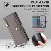 For Nokia X30 5G Sheep Texture Cross-body Zipper Wallet Leather Phone Case(Grey)