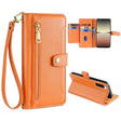 For Sony Xperia 5 IV Sheep Texture Cross-body Zipper Wallet Leather Phone Case(Orange) - Sony Cases by PMC TechLife | Online Shopping South Africa | PMC TechLife | Buy Now Pay Later Mobicred