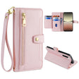 For Sony Xperia 5 IV Sheep Texture Cross-body Zipper Wallet Leather Phone Case(Pink) - Sony Cases by PMC TechLife | Online Shopping South Africa | PMC TechLife | Buy Now Pay Later Mobicred