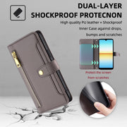For Sony Xperia Ace III Sheep Texture Cross-body Zipper Wallet Leather Phone Case(Grey)
