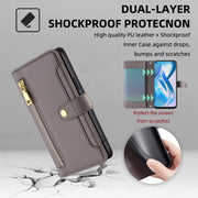 For OnePlus Ace Racing Sheep Texture Cross-body Zipper Wallet Leather Phone Case(Grey)