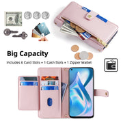 For OnePlus Ace Racing Sheep Texture Cross-body Zipper Wallet Leather Phone Case(Pink)