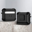 For AirPods 3 TPU + PC Shockproof Earphone Protective Case with Switch(Black) - For AirPods 3 by PMC Jewellery | Online Shopping South Africa | PMC Jewellery | Buy Now Pay Later Mobicred