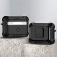 For AirPods Pro TPU + PC Shockproof Earphone Protective Case with Switch(Black) - For AirPods Pro by PMC Jewellery | Online Shopping South Africa | PMC Jewellery | Buy Now Pay Later Mobicred