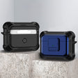 For AirPods Pro TPU + PC Shockproof Earphone Protective Case with Switch(Blue) - For AirPods Pro by PMC Jewellery | Online Shopping South Africa | PMC Jewellery | Buy Now Pay Later Mobicred