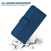 For Samsung Galaxy A54 5G Geometric Embossed Flip Leather Phone Case(Blue)