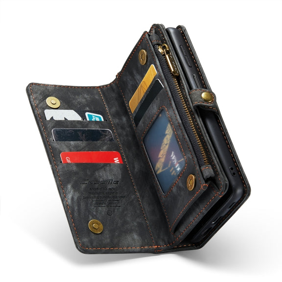 For Samsung Galaxy A14 5G CaseMe 008 Detachable Multifunctional Leather Phone Case(Black)