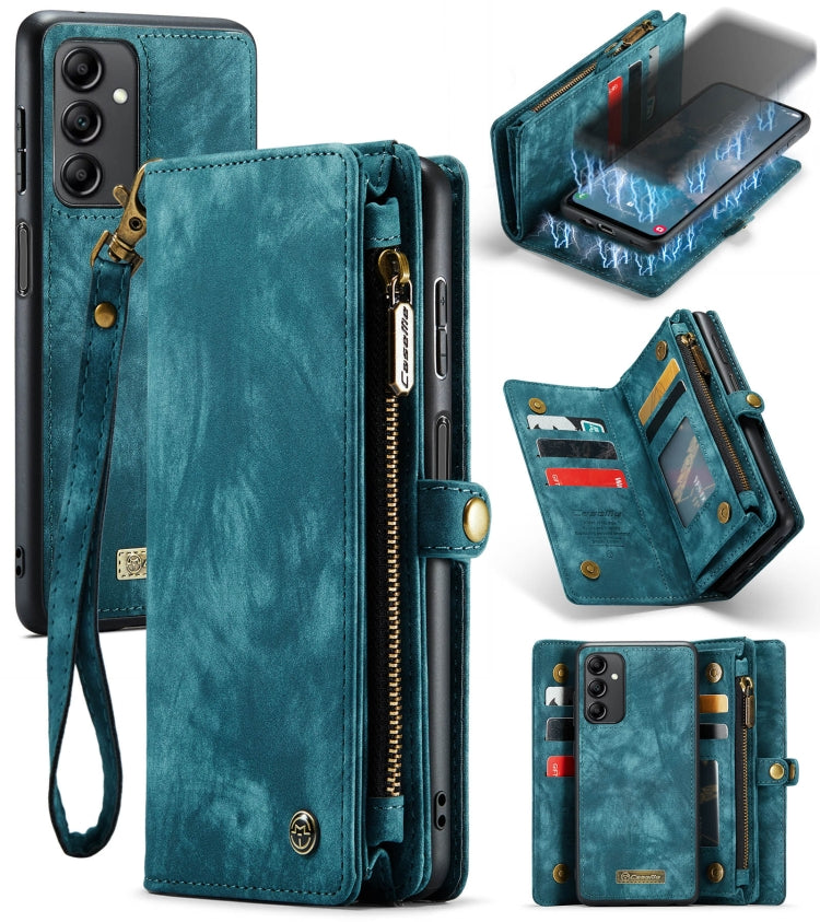 For Samsung Galaxy A14 5G CaseMe 008 Detachable Multifunctional Leather Phone Case(Blue)