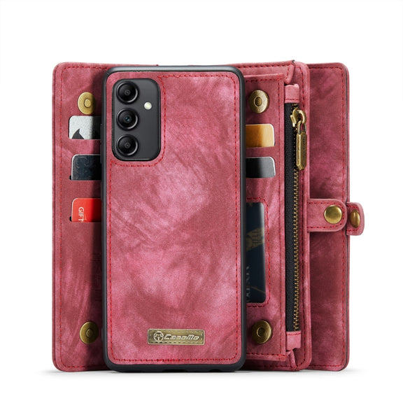 For Samsung Galaxy A14 5G CaseMe 008 Detachable Multifunctional Leather Phone Case(Red)
