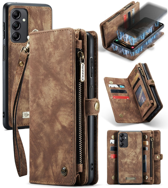 For Samsung Galaxy A14 5G CaseMe 008 Detachable Multifunctional Leather Phone Case(Brown)
