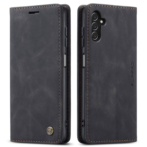 For Samsung Galaxy A14 5G CaseMe 013 Multifunctional Horizontal Flip Leather Phone Case(Black)