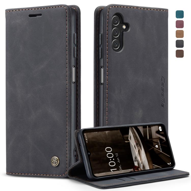 For Samsung Galaxy A14 5G CaseMe 013 Multifunctional Horizontal Flip Leather Phone Case(Black)