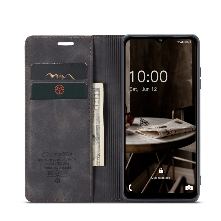For Samsung Galaxy A14 5G CaseMe 013 Multifunctional Horizontal Flip Leather Phone Case(Black)