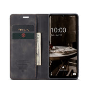 For Samsung Galaxy A14 5G CaseMe 013 Multifunctional Horizontal Flip Leather Phone Case(Black)