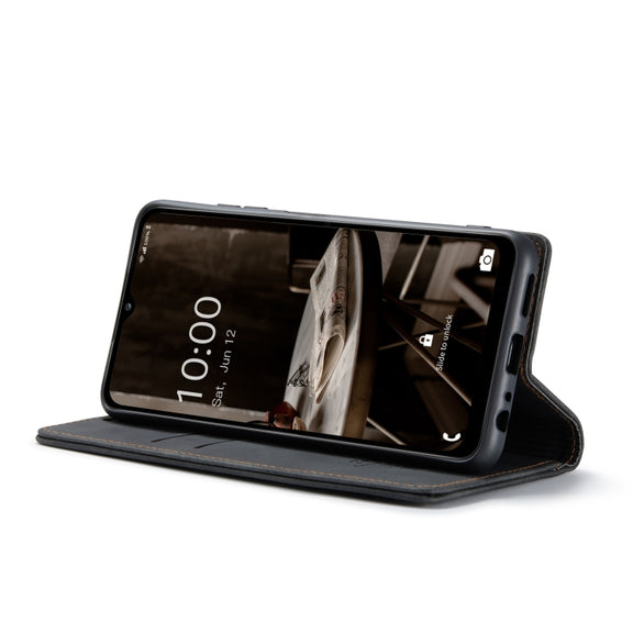 For Samsung Galaxy A14 5G CaseMe 013 Multifunctional Horizontal Flip Leather Phone Case(Black)